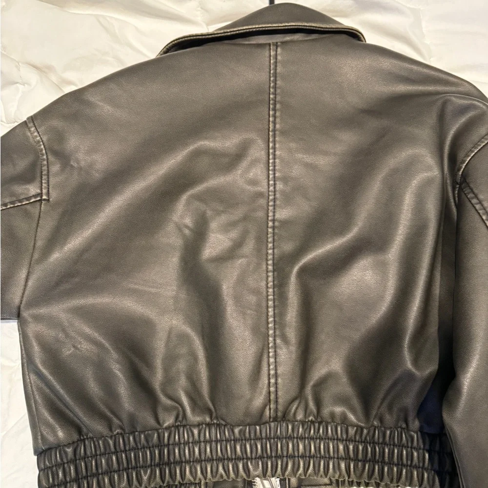 Zara Dark Brown Bomber Jacket - Picture 2 of 4